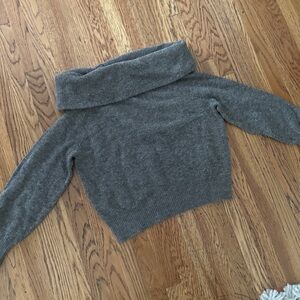 H&M Brown Cowl Neck Sweater Soft Knit Cropped